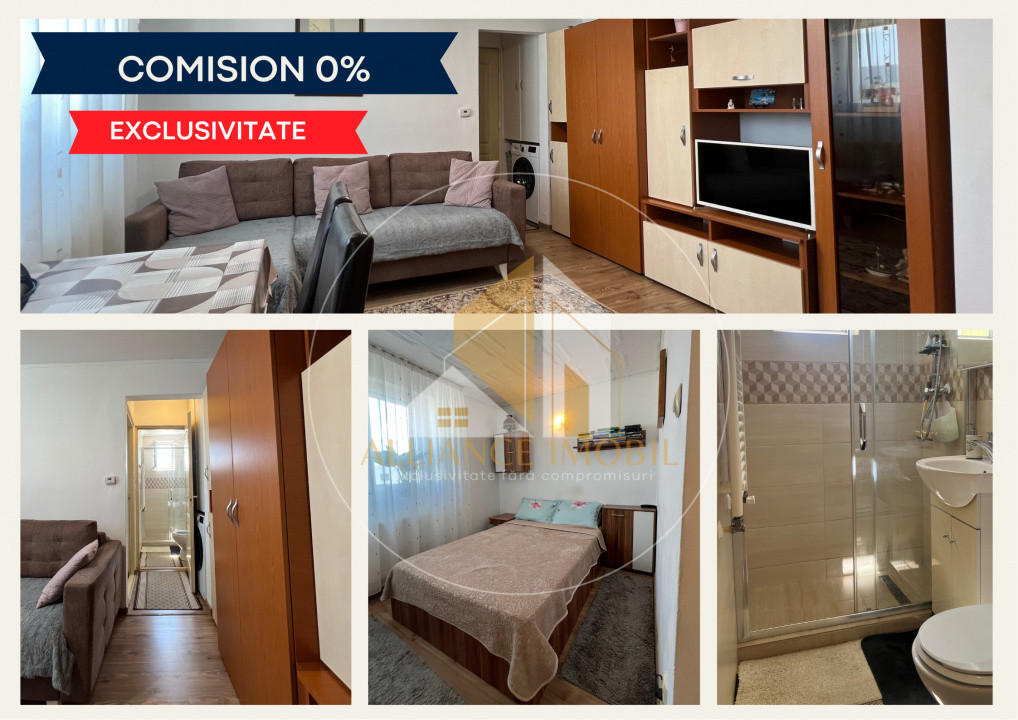  Apartament cu 2 camere, complet mobilat și utilat