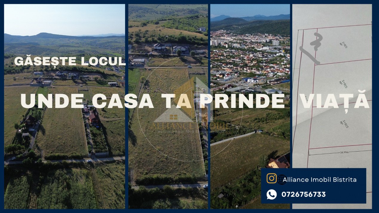  Terenuri de vânzare – investiție sigură într-o zonă în dezvoltare