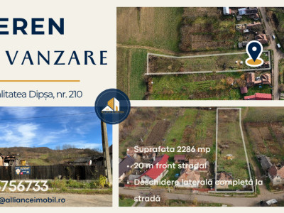 Teren intravilan de vânzare – Dipșa