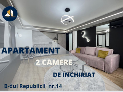  Închiriere apartament 2 camere, mobilat modern – B-dul Republicii